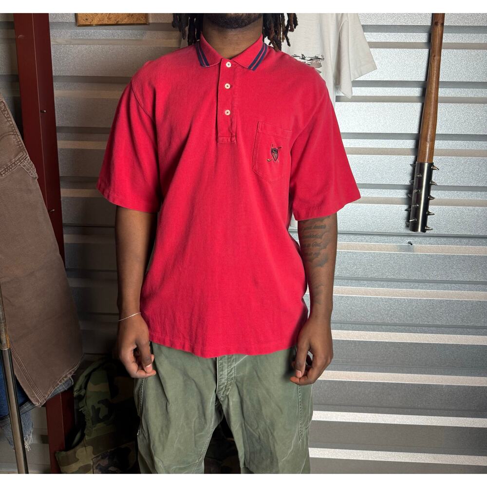 Polo Ralph Lauren red polo callar shirt
